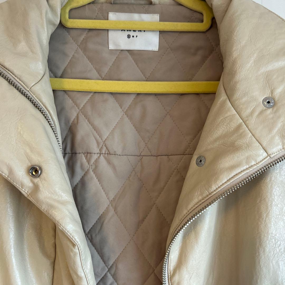 ジャケット・アウター AMERI PASTING LIKE FAKELEATHER JACKET