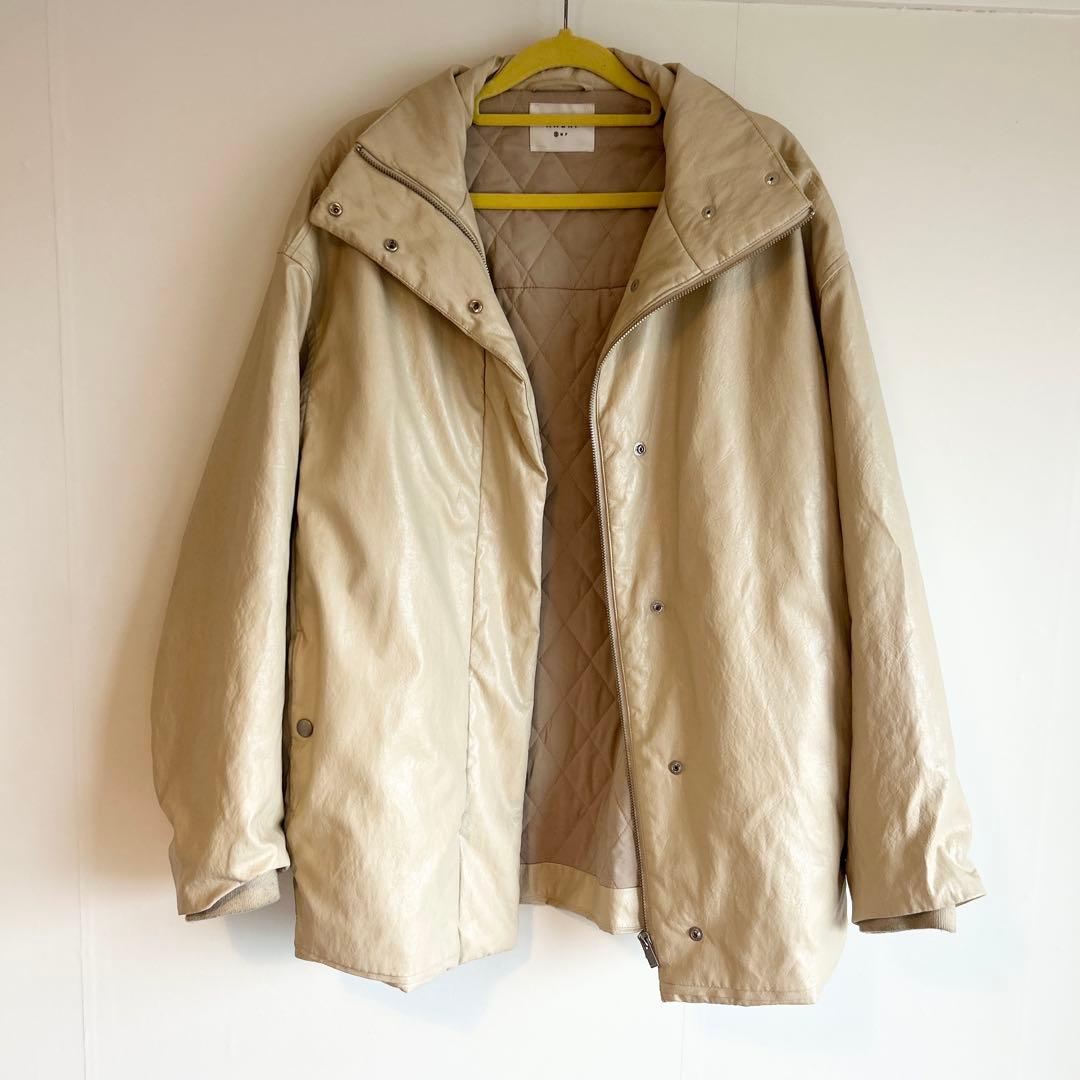 ジャケット・アウター AMERI PASTING LIKE FAKELEATHER JACKET