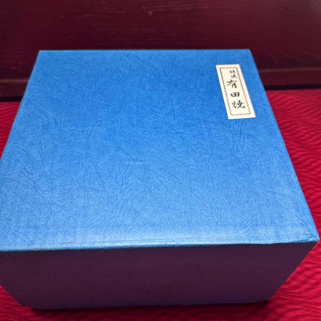 174 有田焼 古伊万里 幸楽窯 錦色絵山水 六角皿 5枚 箱付 18.5cm