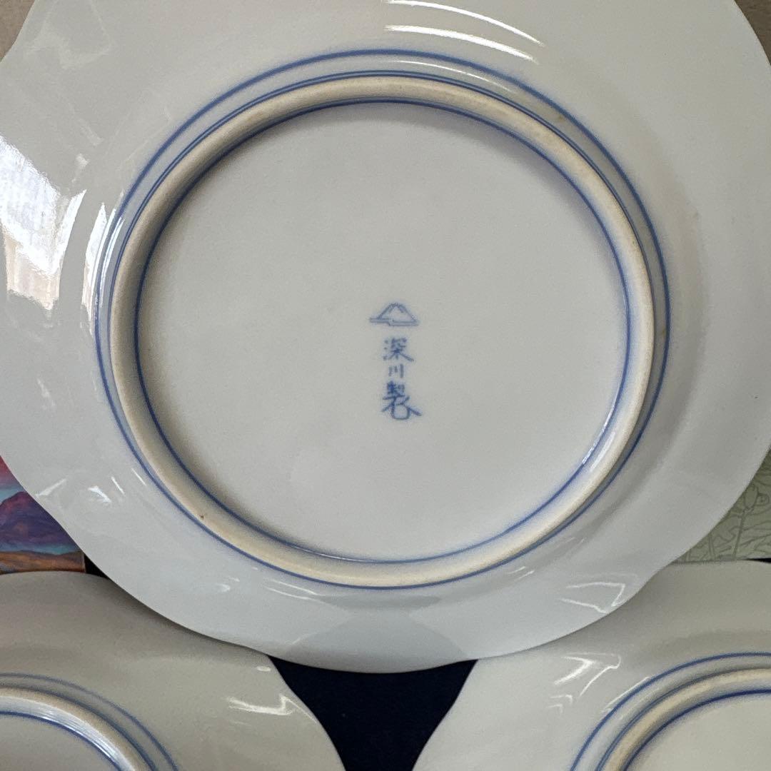 深川製磁　花鳥外濃　パン皿5枚