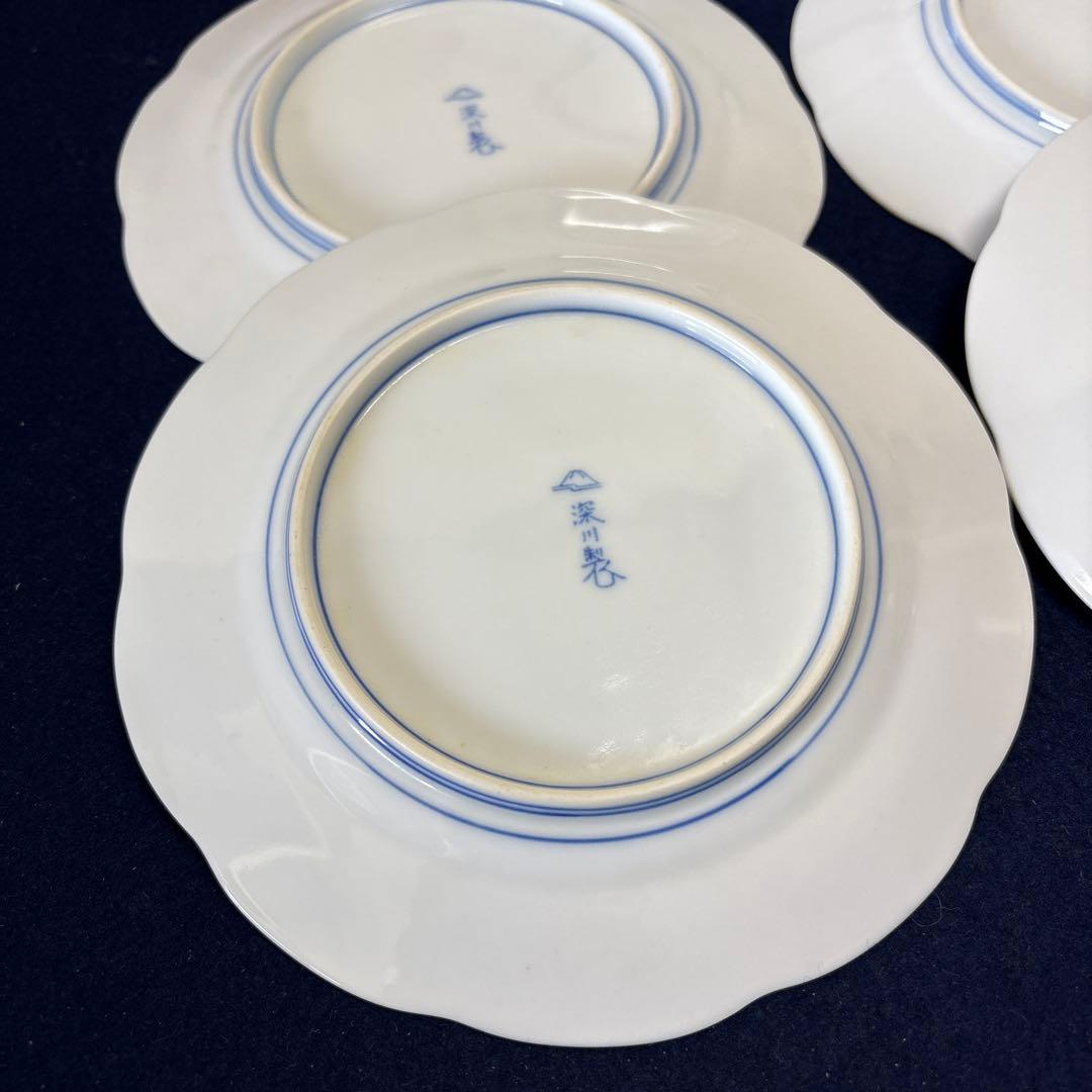 深川製磁　花鳥外濃　パン皿5枚