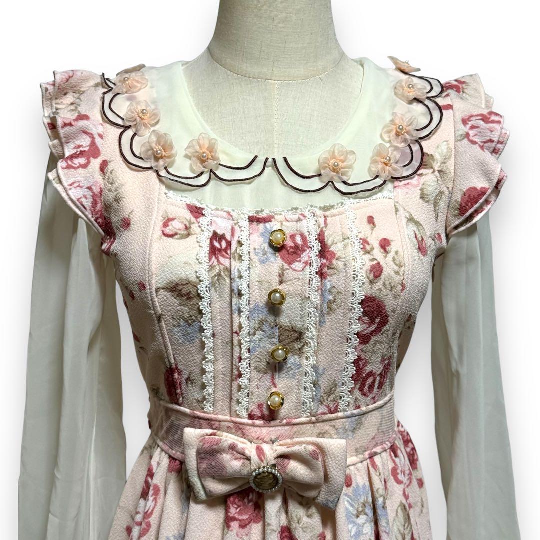 J-390 極美品 激レア！リズリサ エンジェル クラシックローズワンピース