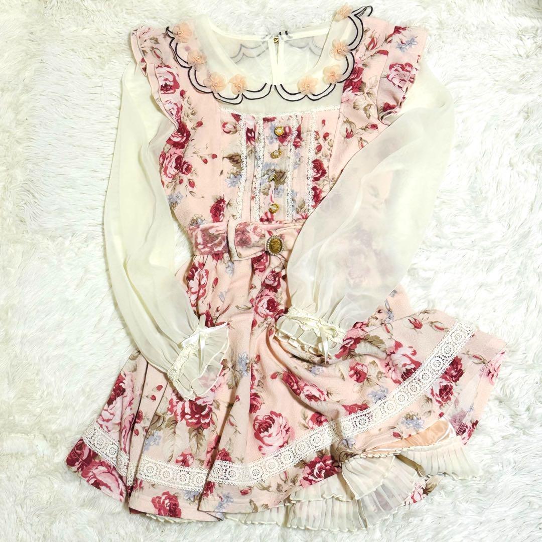 J-390 極美品 激レア！リズリサ エンジェル クラシックローズワンピース