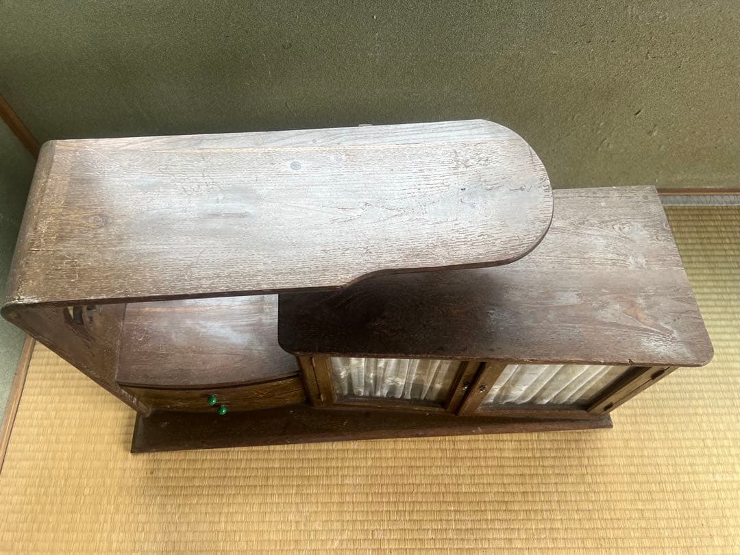 べ*8様 【O-1455】茶棚 茶箪笥 飾り棚 昭和レトロ アンティーク 木製家