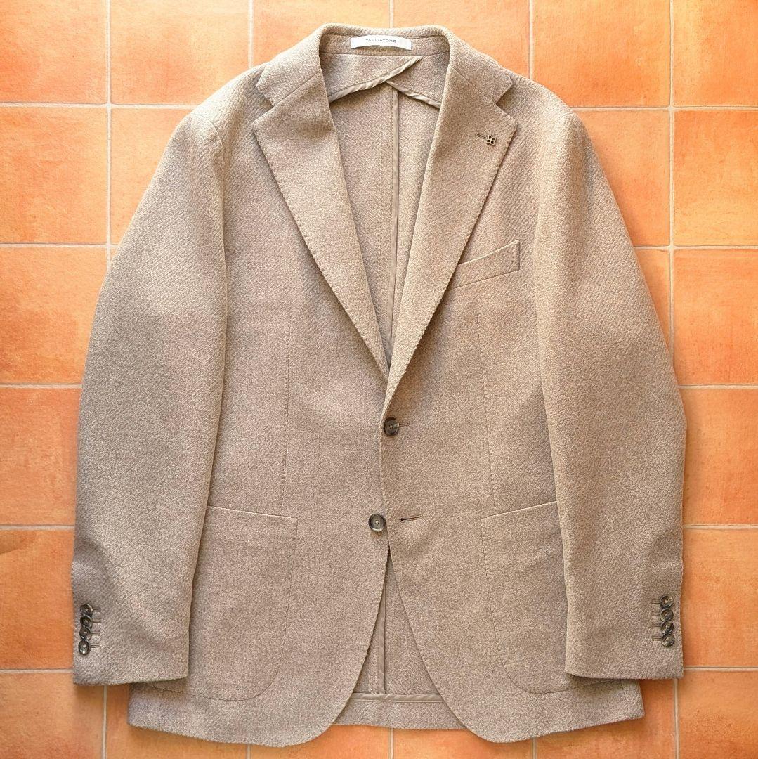 【現行モデル】TAGLIATORE ジャケット グレージュ フランネル 48