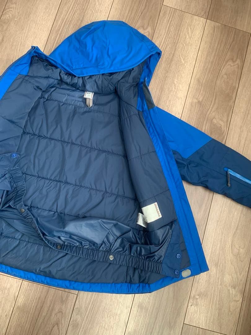 美品 モンベル 子供用 スキーウェア 130パウダーステップパーカー 記名なし