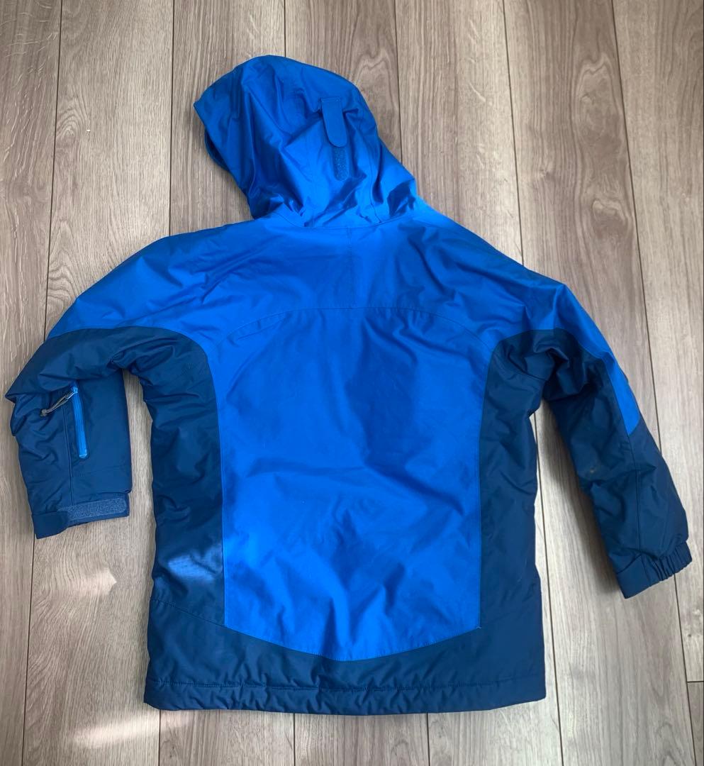 美品 モンベル 子供用 スキーウェア 130パウダーステップパーカー 記名なし