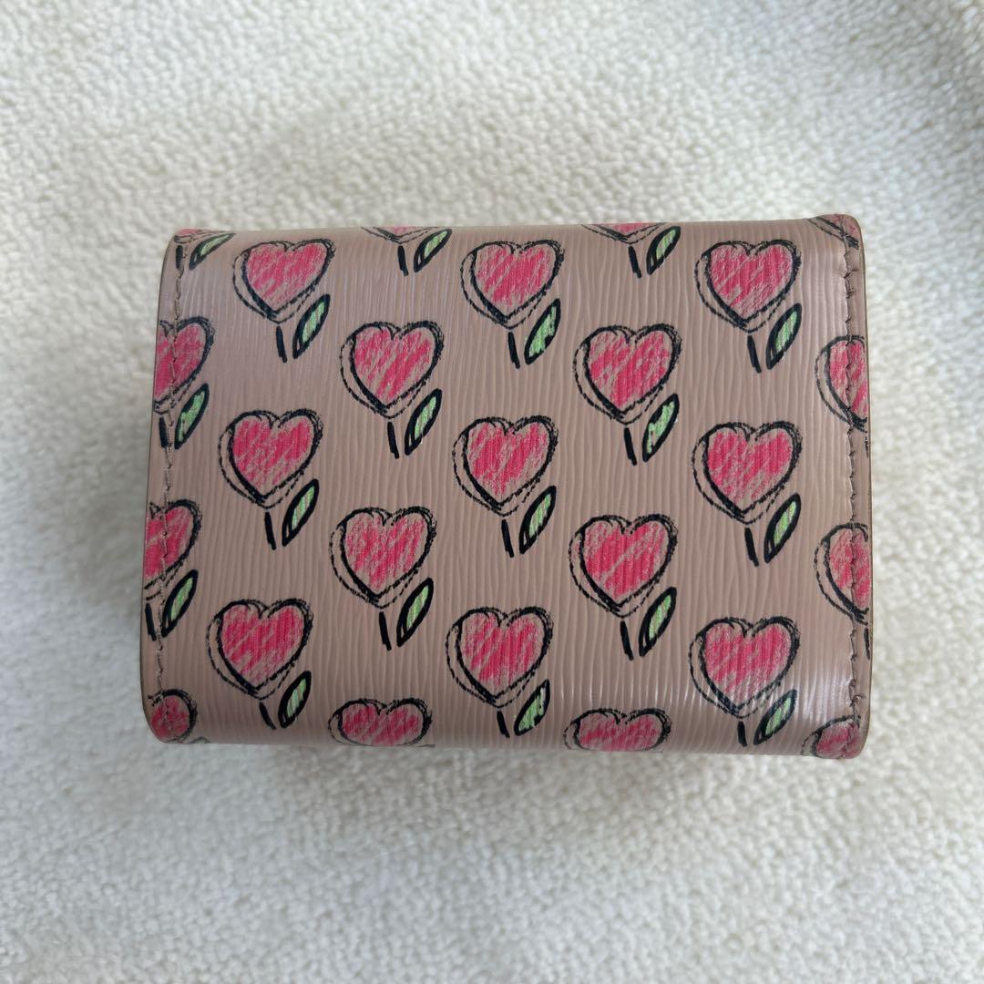 凛姫様　PRADA プラダ 三つ折り財布 ミニ財布　レザー　金ロゴ