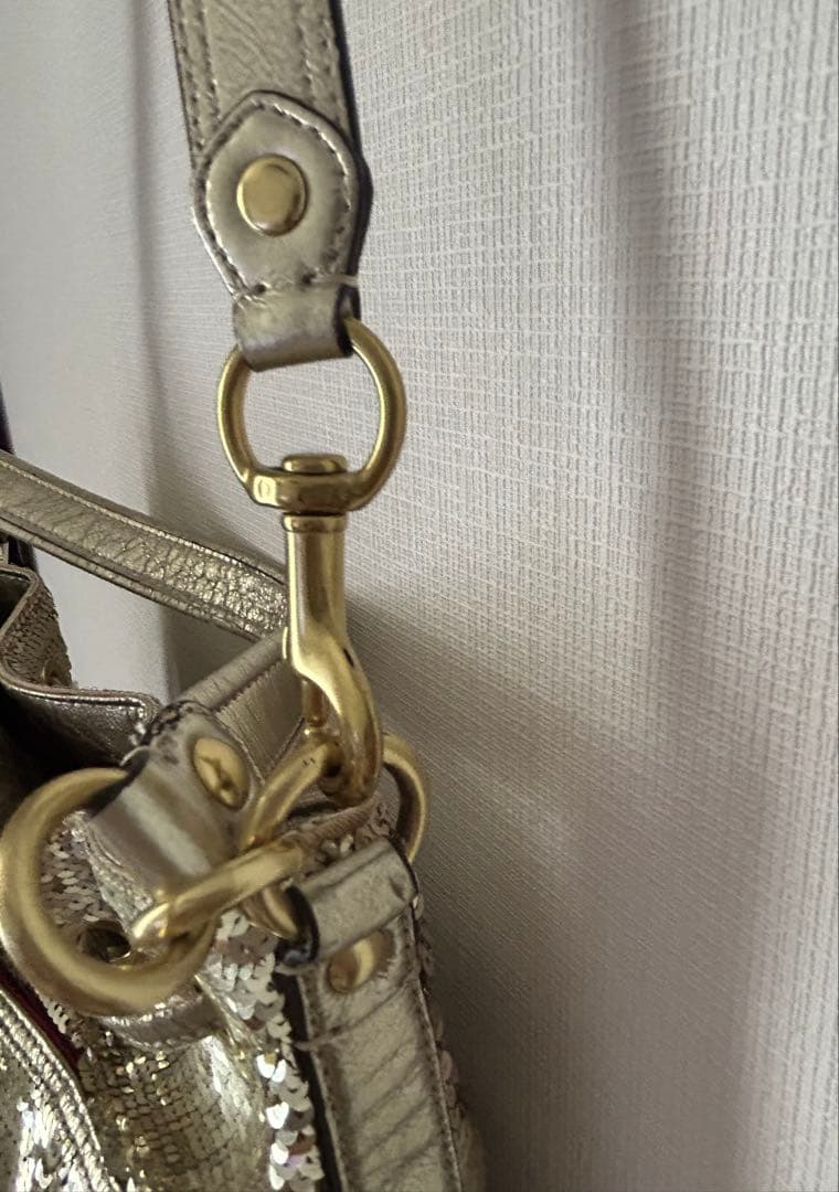 【美品】COACH コーチ スパンコール パーティーショルダーバッグ