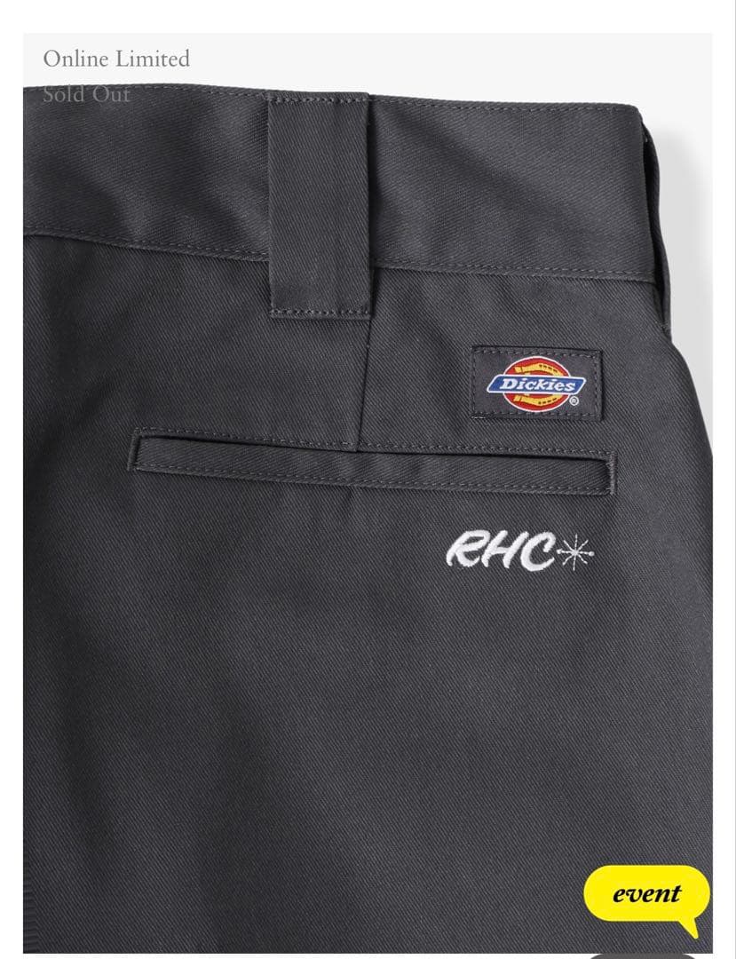 ロンハーマン　ディッキーズ　エンブロイダリーロゴ　ストレートフィット　パンツ36