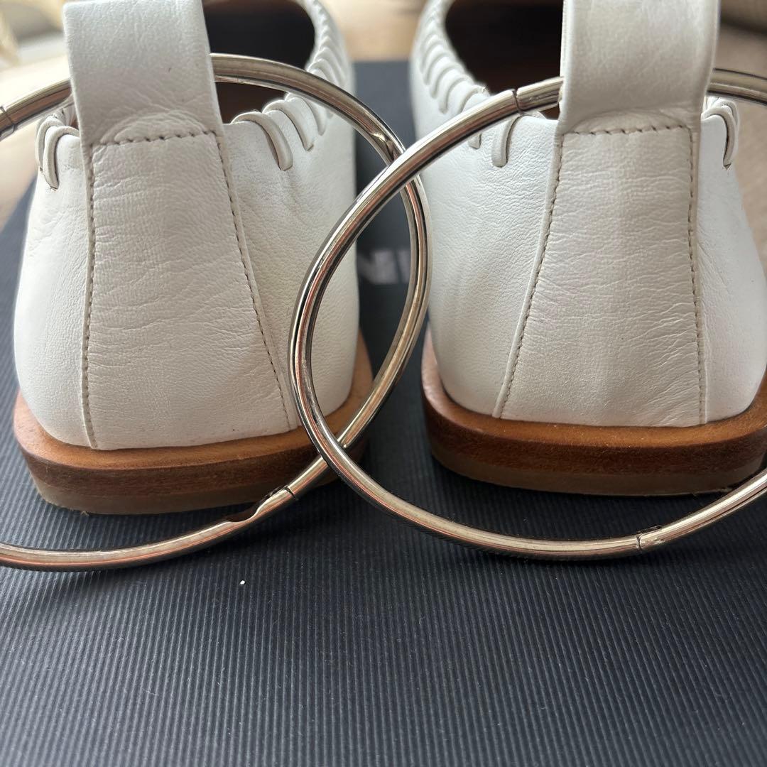 【特別価格】JIL SANDER ジルサンダー　ホワイト バレリーナ　シューズ