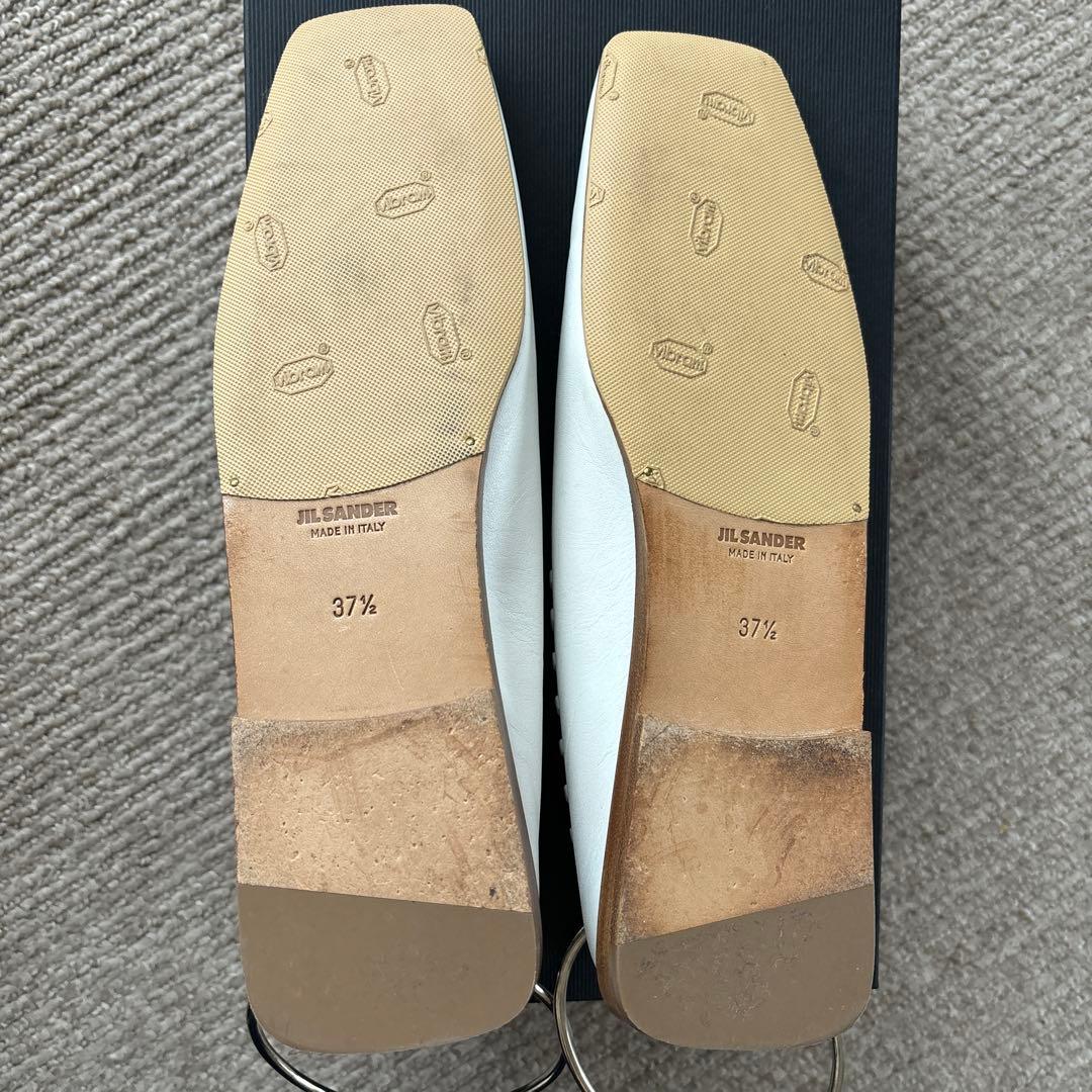 【特別価格】JIL SANDER ジルサンダー　ホワイト バレリーナ　シューズ