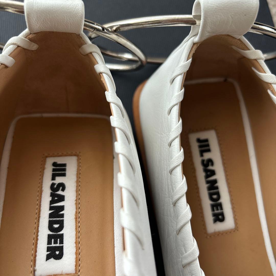 【特別価格】JIL SANDER ジルサンダー　ホワイト バレリーナ　シューズ