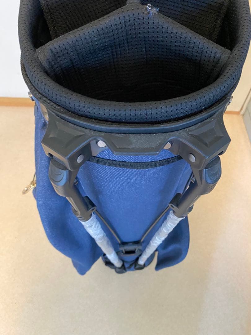 かわいい♡デニムタイプ ネイビー キルティング キャディーバッグ スタンド式