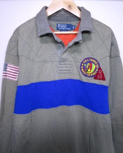 ポロ ラルフローレン ラガーシャツ L インディアンヘッド