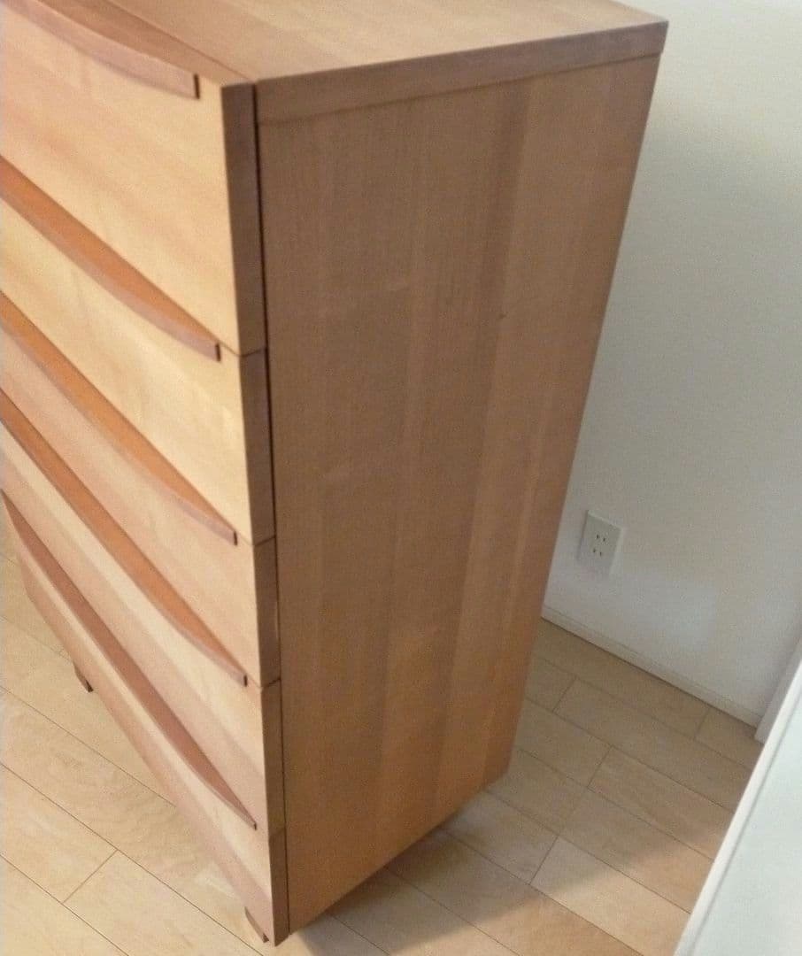 並文鳥●unico LUNE ウニコ　ルーン　5段チェスト【廃盤品】