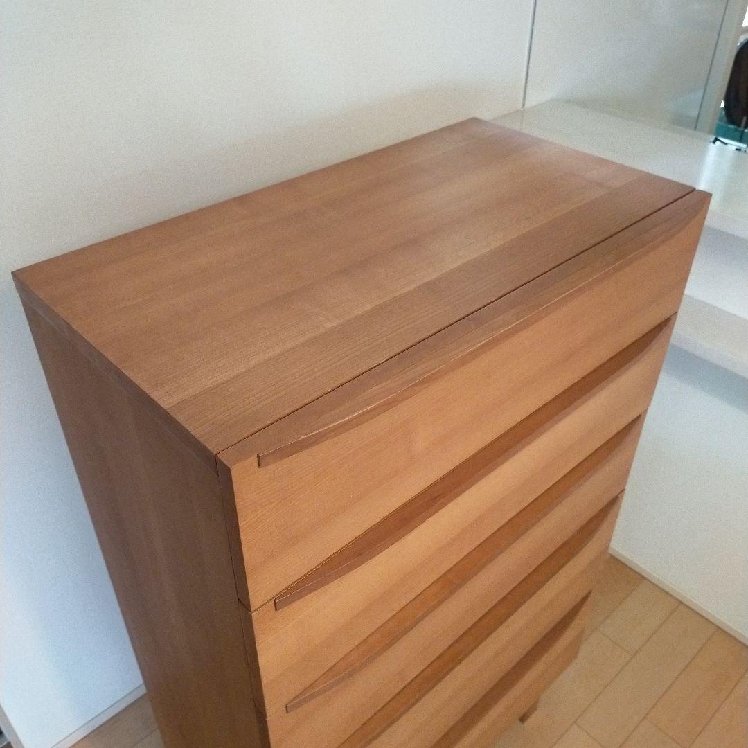 並文鳥●unico LUNE ウニコ　ルーン　5段チェスト【廃盤品】