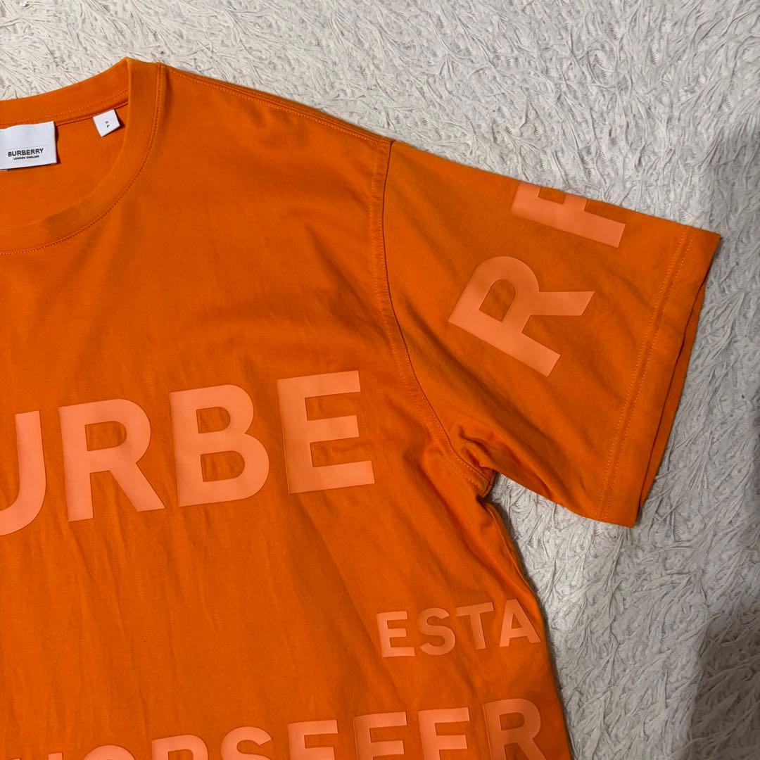 【美品】バーバリー ホースフェリー Tシャツ ロゴ入り 8040692 正規品