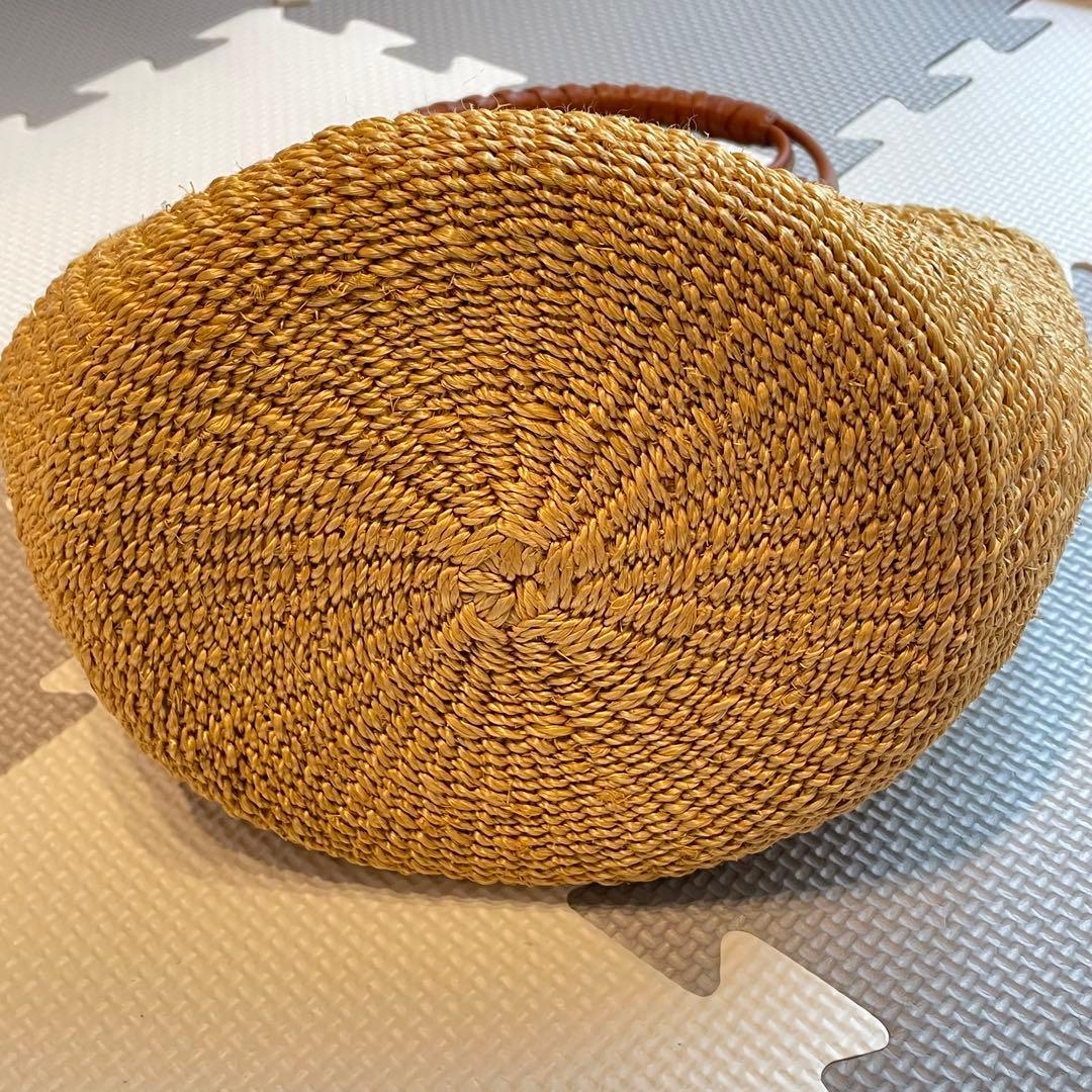 IBIZA イビザ　アバカ　ラフィアバッグ　ハンドバッグ　ロゴ