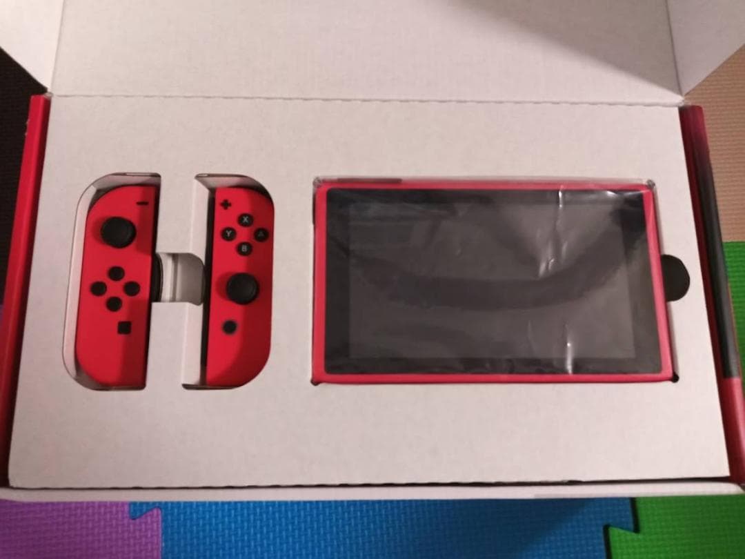 【美中古品】Nintendo Switch マリオレッド×ブルー セット