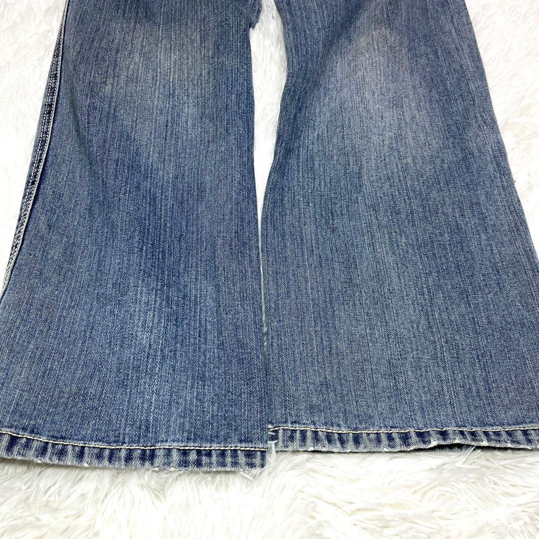 美品 AVIREX 2way デニム オールインワン ブルー つなぎ