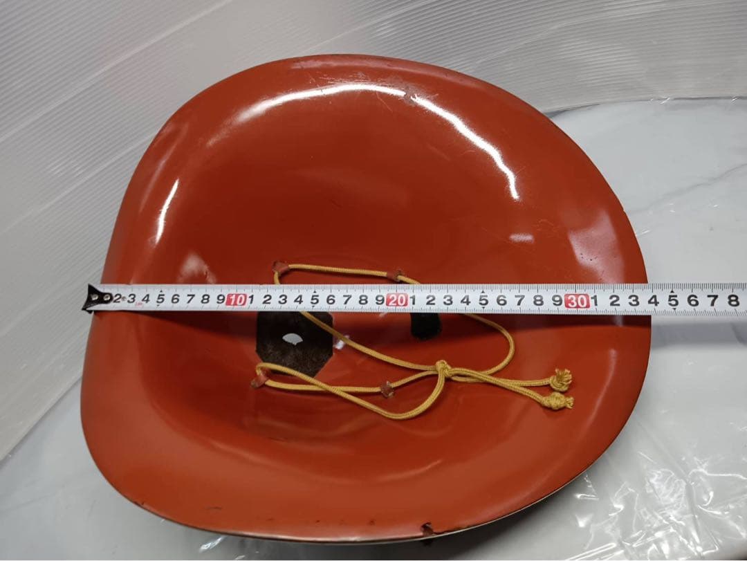 骨董　家紋入　陣笠　武士防具　漆塗　アンティーク　インテリア　置物