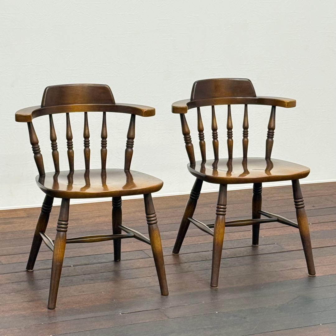 H110K19b 飛騨産業 HIDA キツツキ 穂高 ダイニングチェア2脚セット