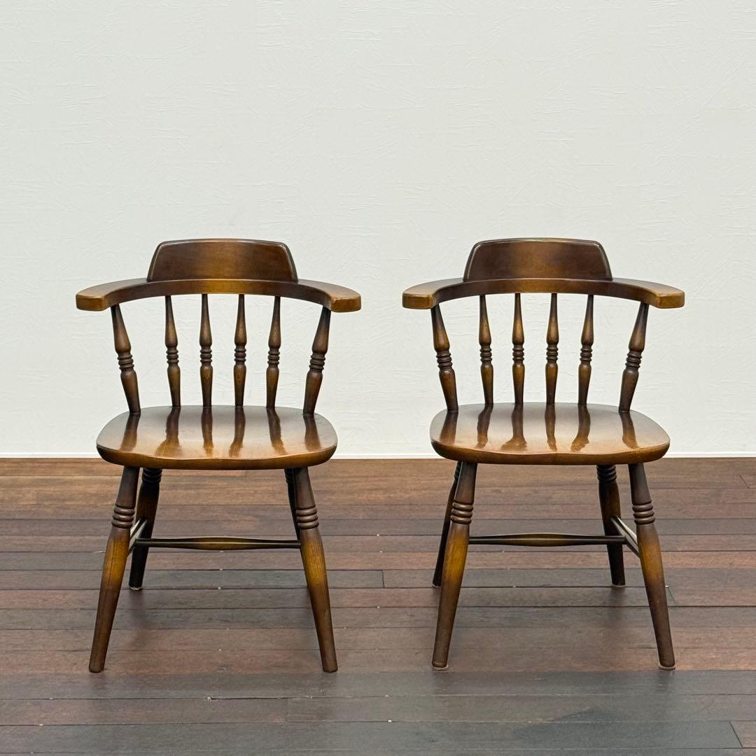 H110K19b 飛騨産業 HIDA キツツキ 穂高 ダイニングチェア2脚セット