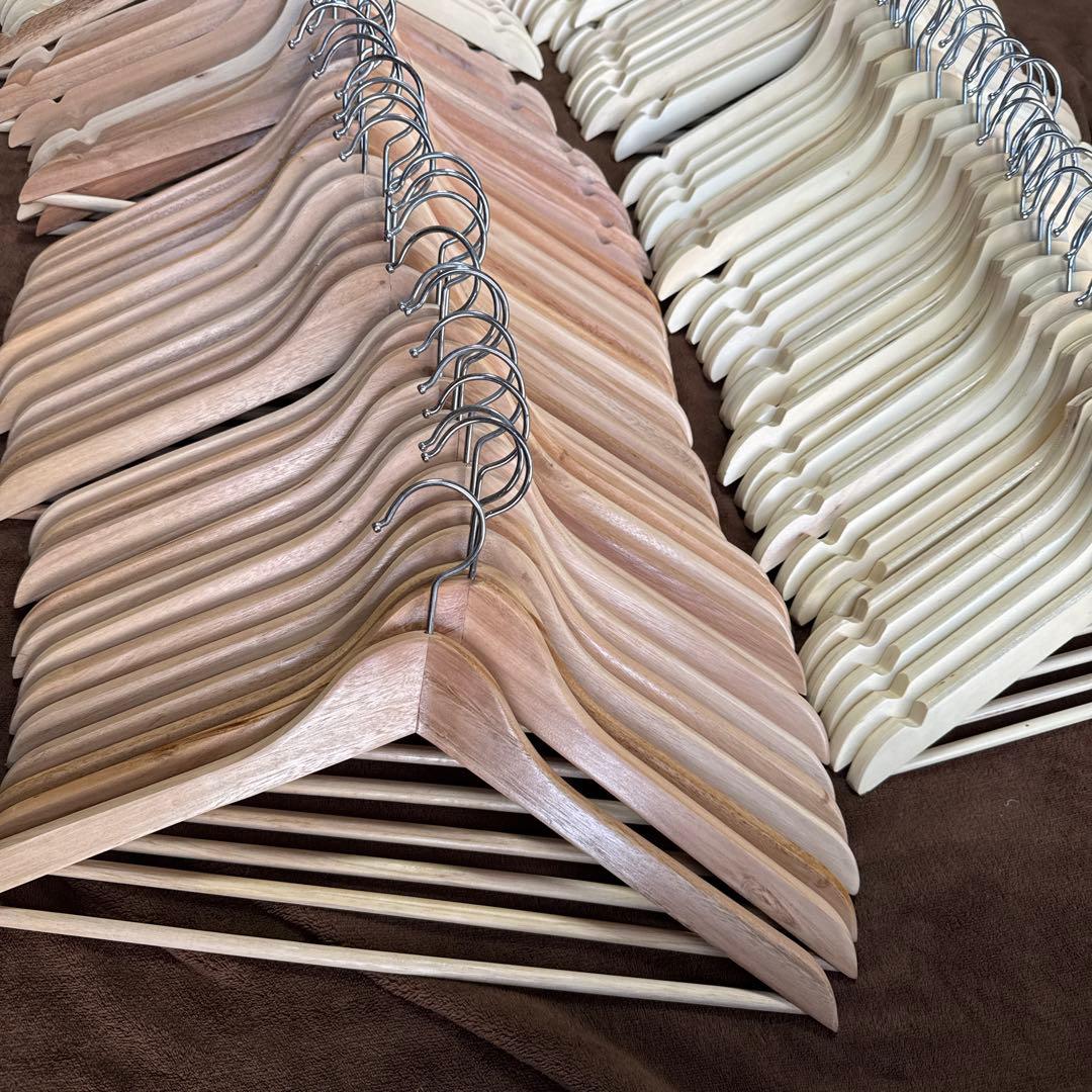 IKEA 木製 ハンガー114本