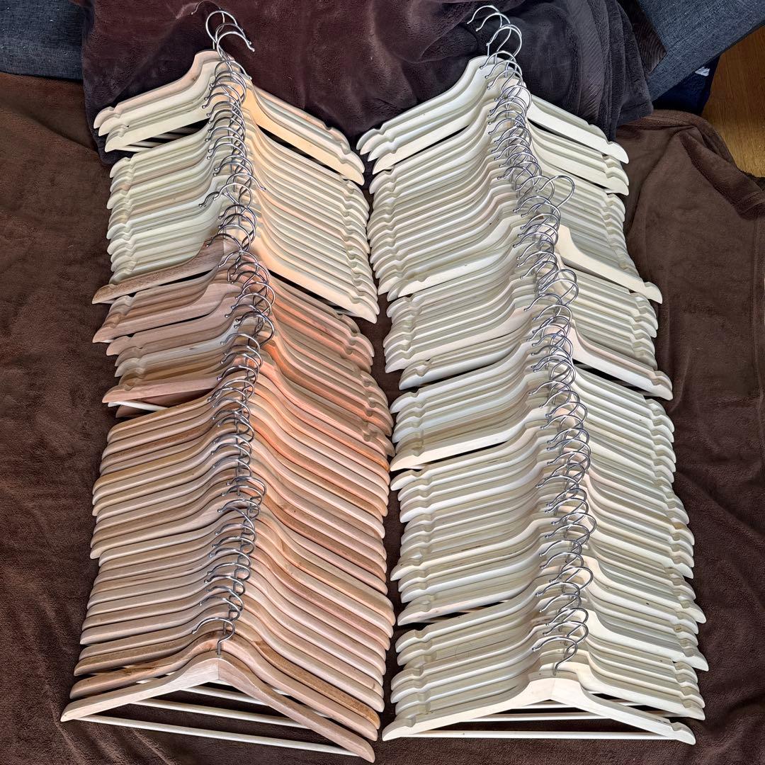 IKEA 木製 ハンガー114本