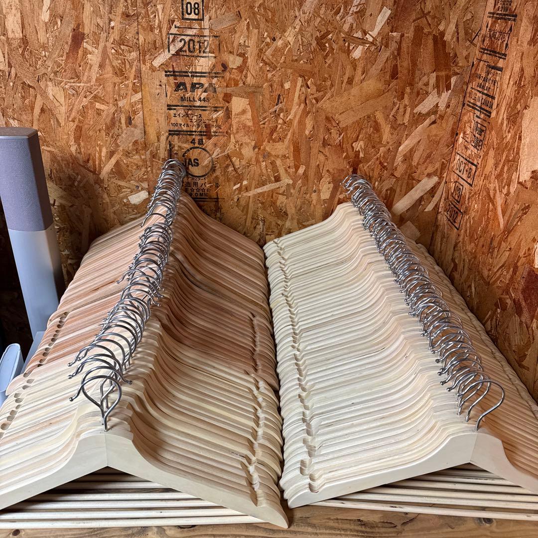 IKEA 木製 ハンガー114本