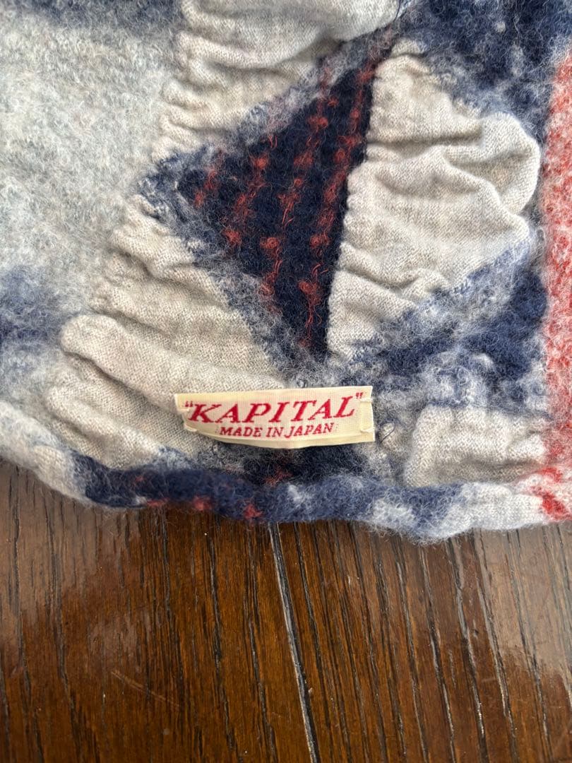 KAPITAL キャピタル　縮絨ウール マフラー　ストール