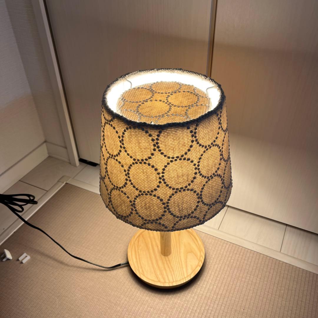 ミナペルホネン　タンバリン　ランプシェード　照明　テーブルスタンド　ハンドメイド