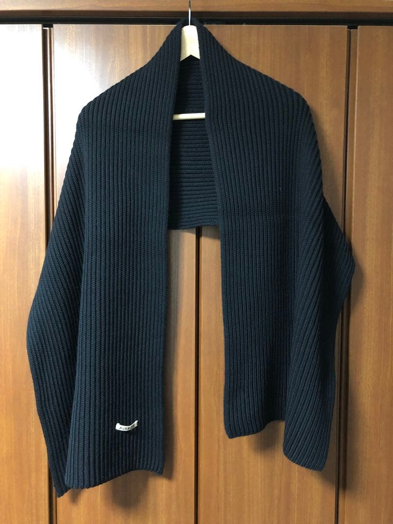 AURALEE SUPER FINE WOOL RIB KNIT マフラー