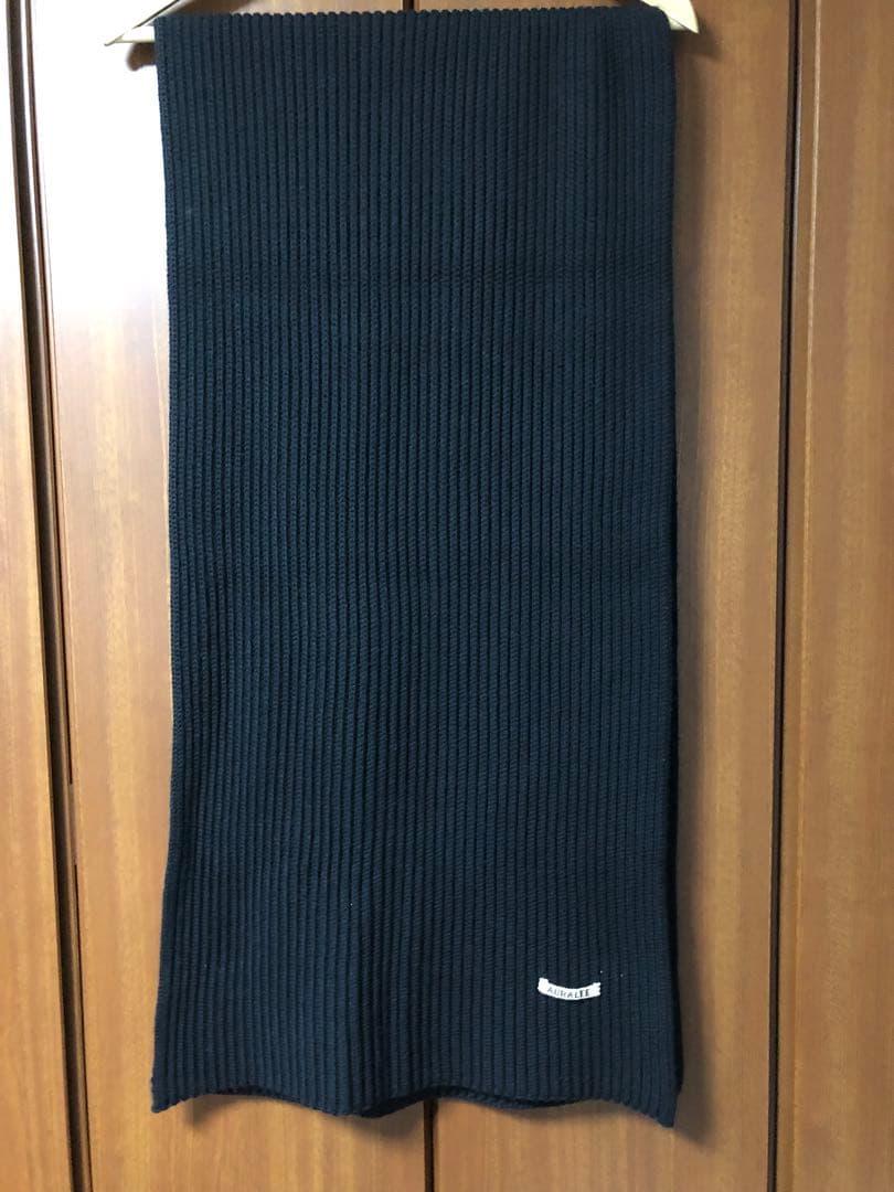 AURALEE SUPER FINE WOOL RIB KNIT マフラー