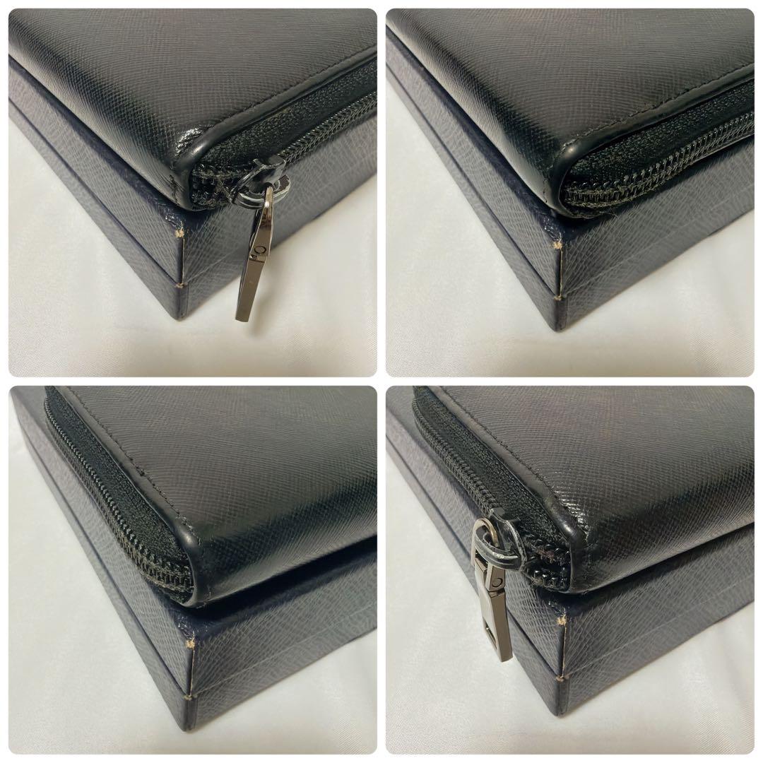 【極美品】PRADA 長財布 三角ロゴ サフィアーノレザー ブラック