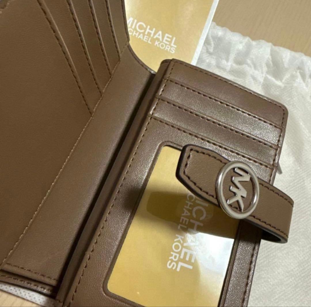 咲。 MICHAEL KORS マイケルコース 二つ折り 財布 ブラウン