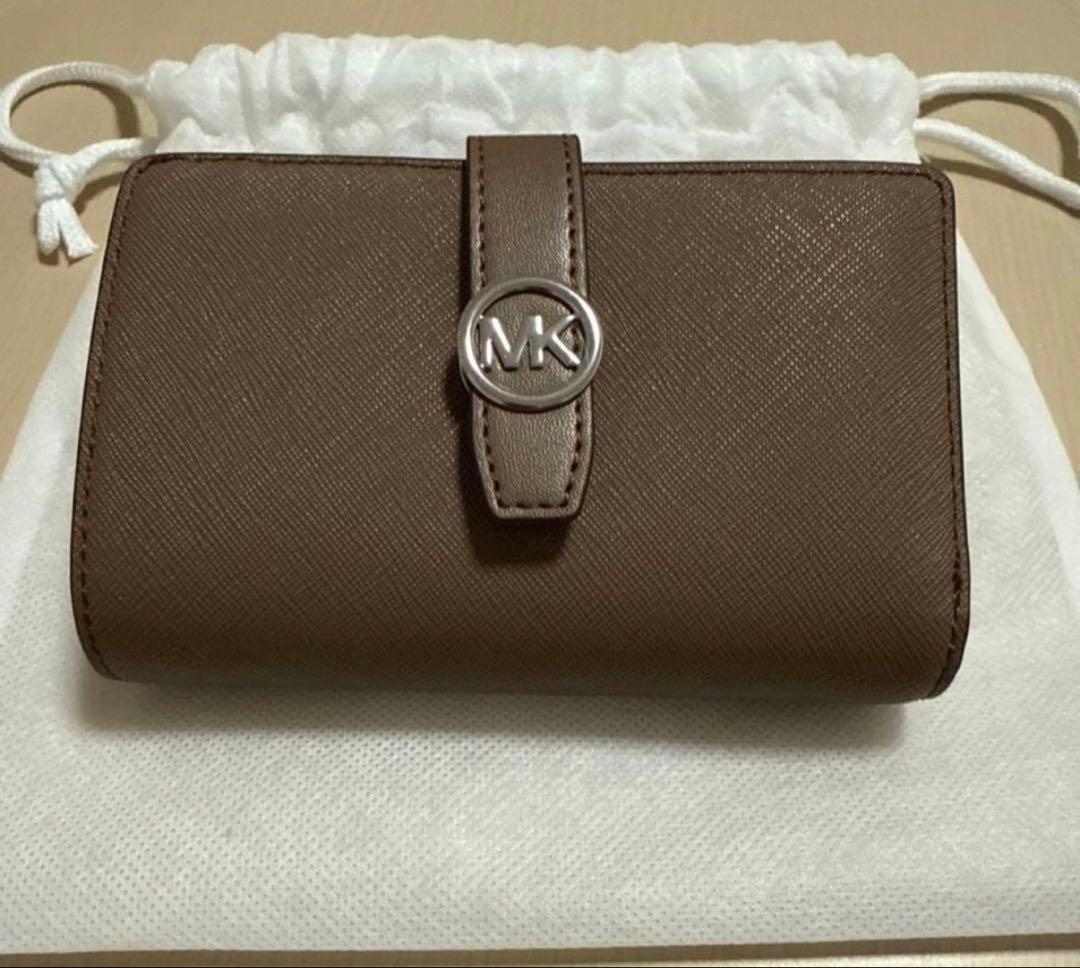 咲。 MICHAEL KORS マイケルコース 二つ折り 財布 ブラウン