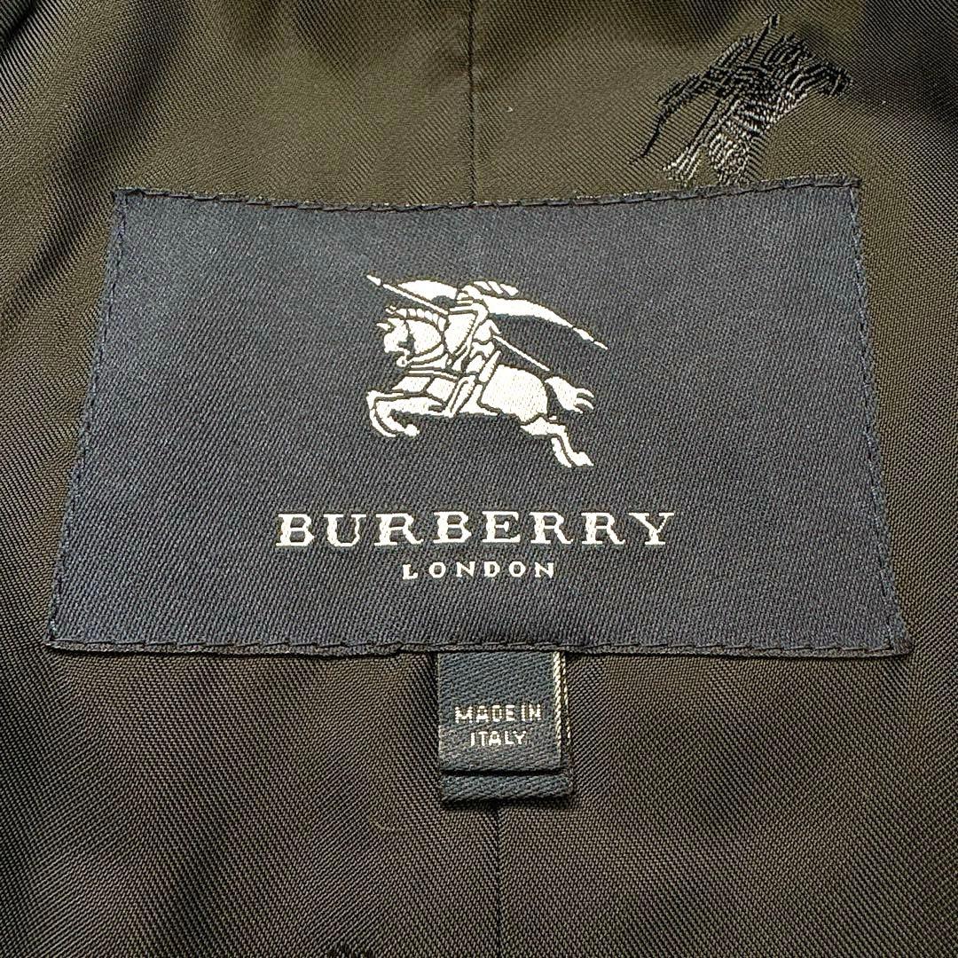 極美品✨バーバリーロンドン　カシミヤ混　スタンドカラーロングコート　ブラック