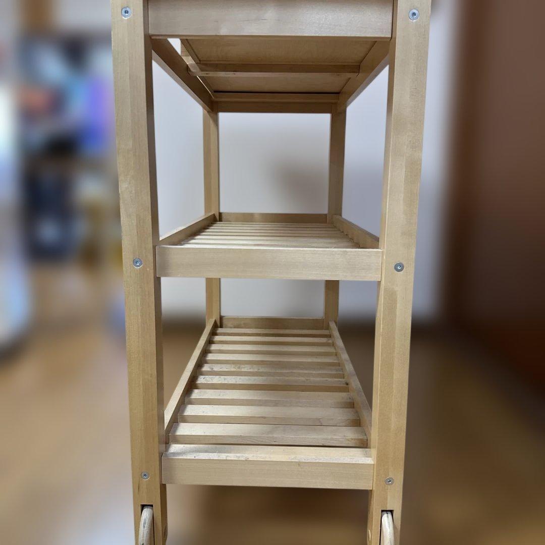 ニ*リ様 IKEA FÖRHÖJA キッチンワゴン 木目調
