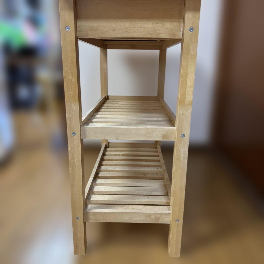 ニ*リ様 IKEA FÖRHÖJA キッチンワゴン 木目調