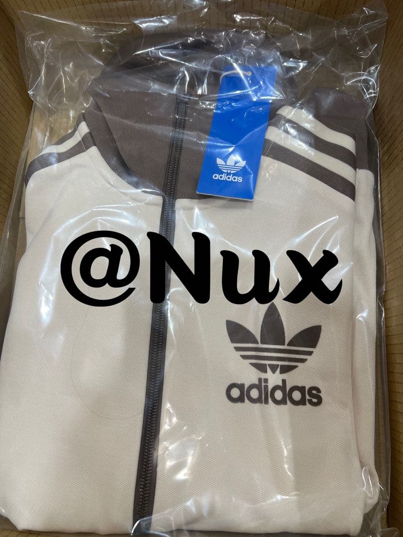 新品　女性L 80s復刻adidasトラックジャケット ベージュ×モカブラウン