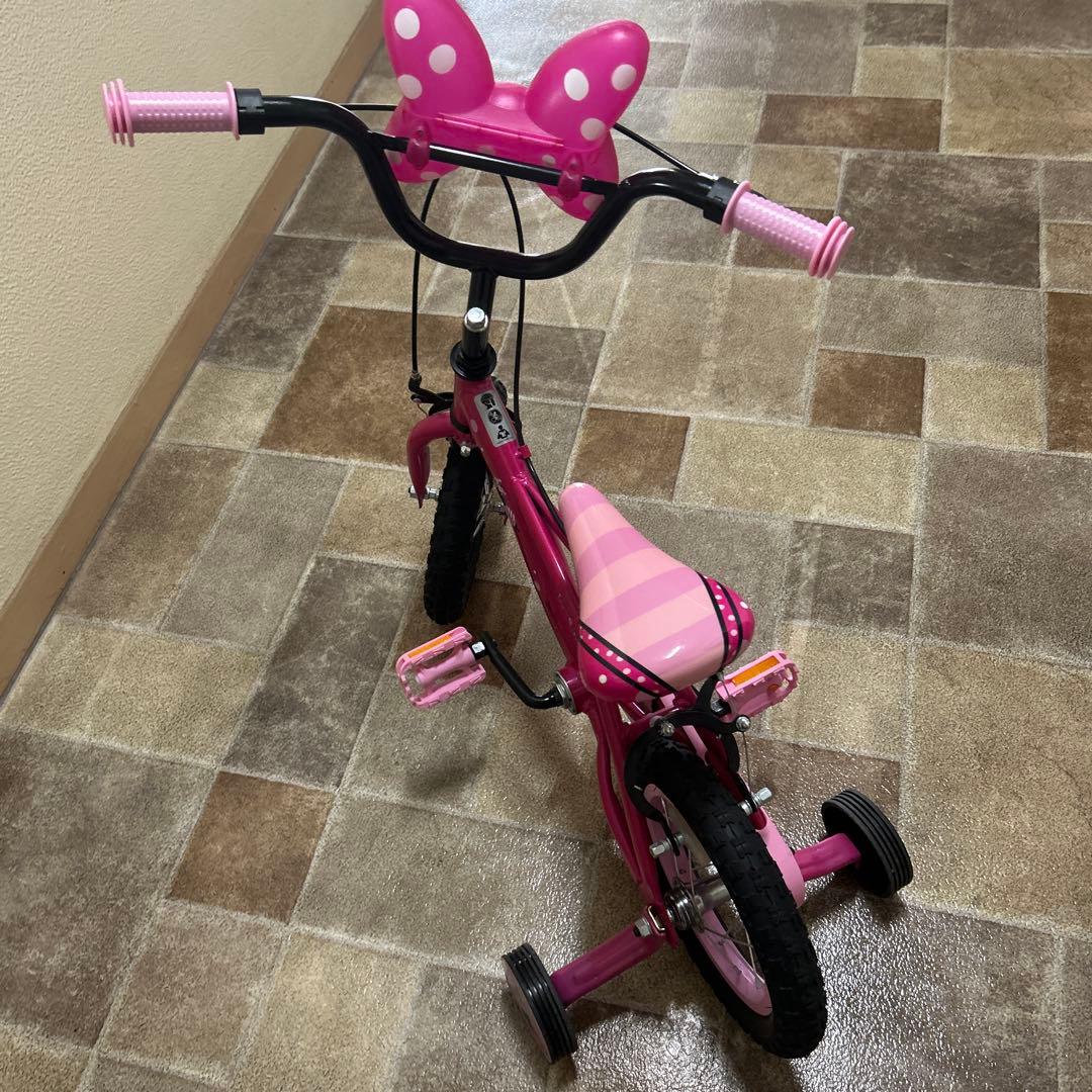 ミニーちゃん　幼児用ピンク自転車 水玉模様　日本非売品！