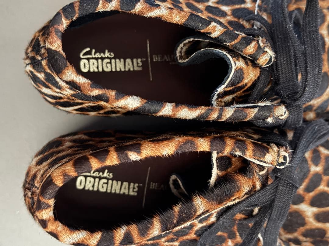 【新品】Clarks Originals WALLABEE BOOTレオパード柄