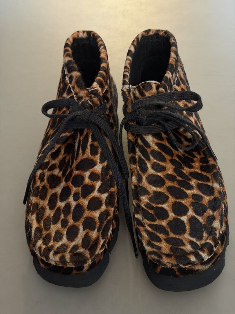 【新品】Clarks Originals WALLABEE BOOTレオパード柄