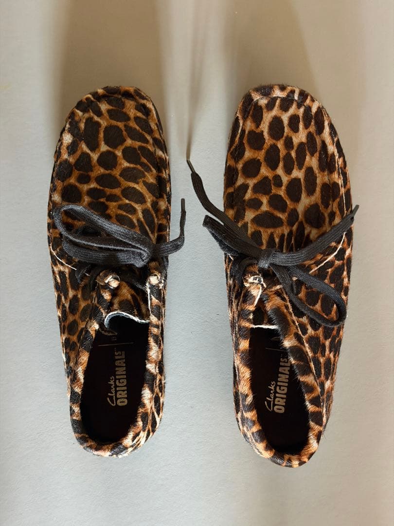 【新品】Clarks Originals WALLABEE BOOTレオパード柄
