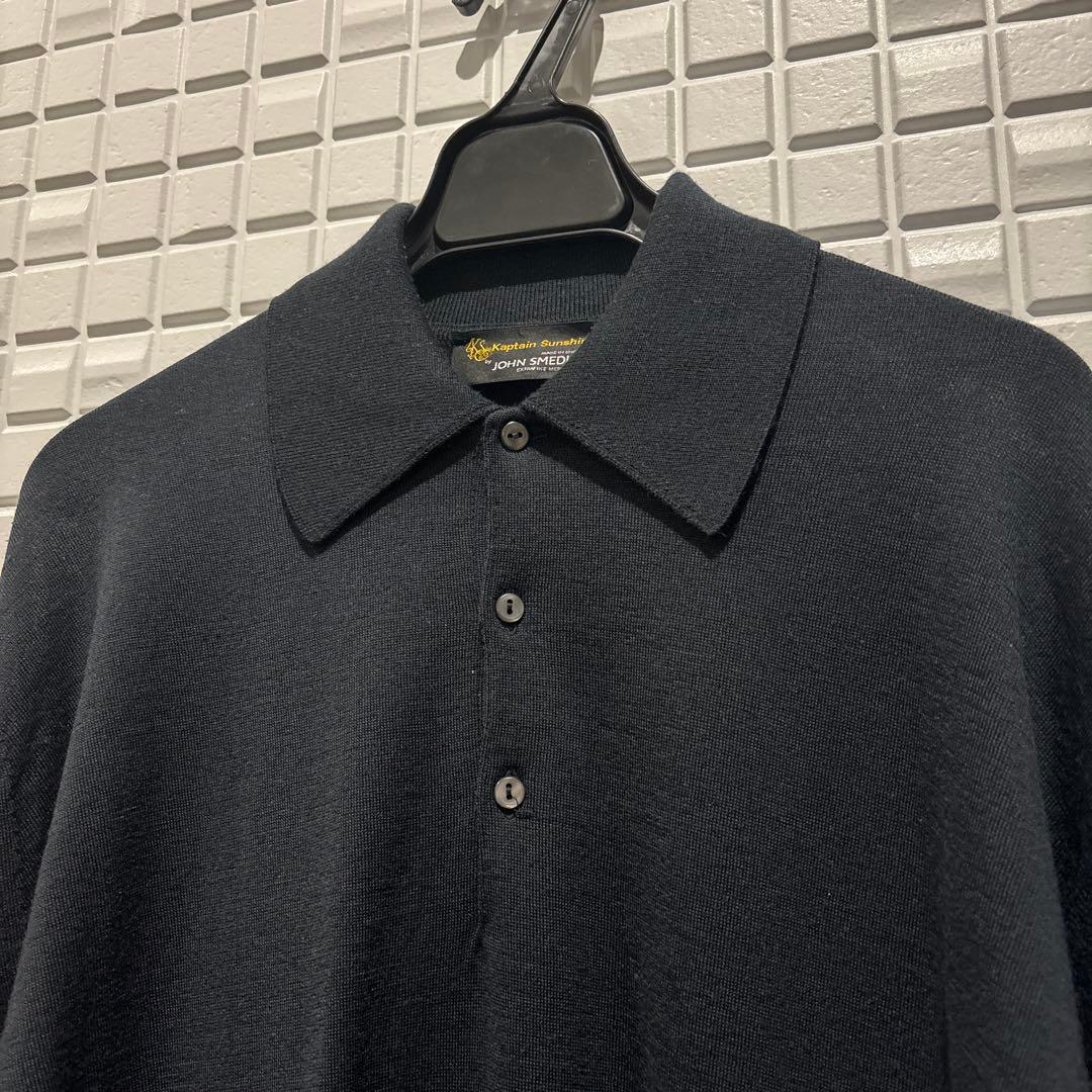 KAPTAIN SUNSHINE JOHN SMEDLEY ニットポロシャツ M
