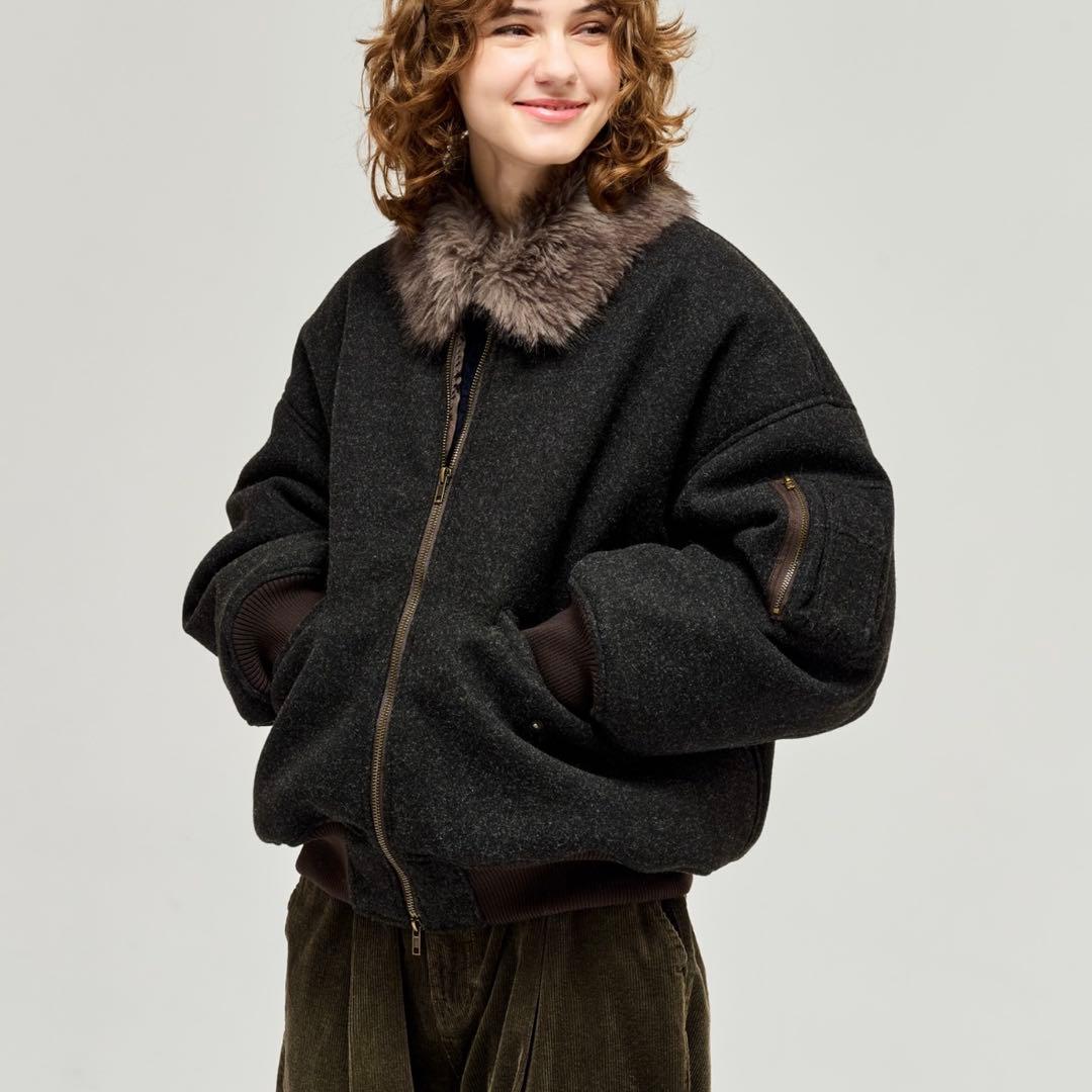 WETTEMPT ファーメルトンフライトジャケット Ｍサイズ　ブラック