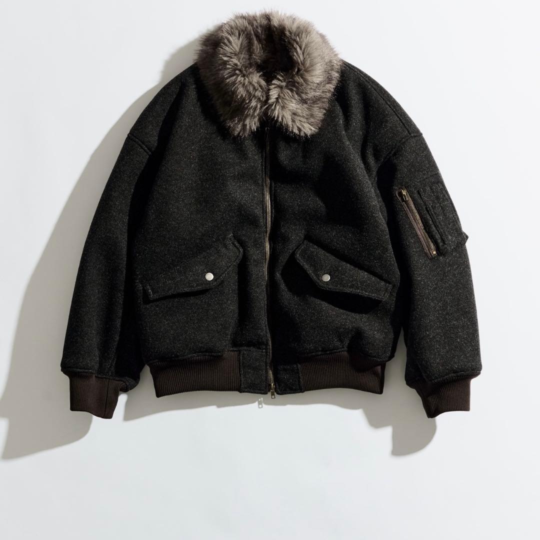 WETTEMPT ファーメルトンフライトジャケット Ｍサイズ　ブラック