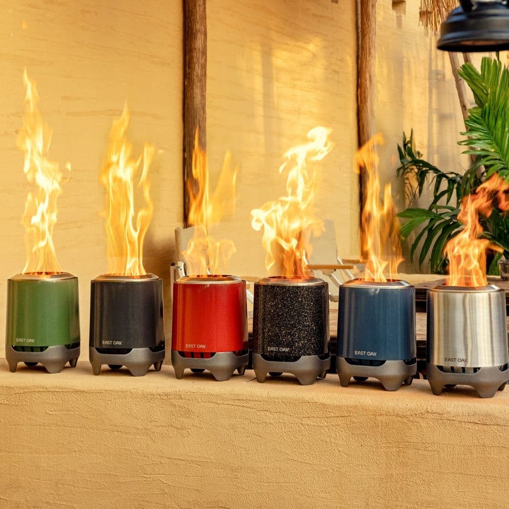 EAST OAK ミニ 卓上 ステンレススチール ファイヤーピット シルバー